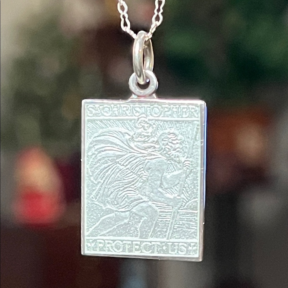 アクセサリー CHARLES THOMAE PENDANT STERLING SILVER Vintage Charles Thomae St. Christopher Enamel Sterlin… - Gem